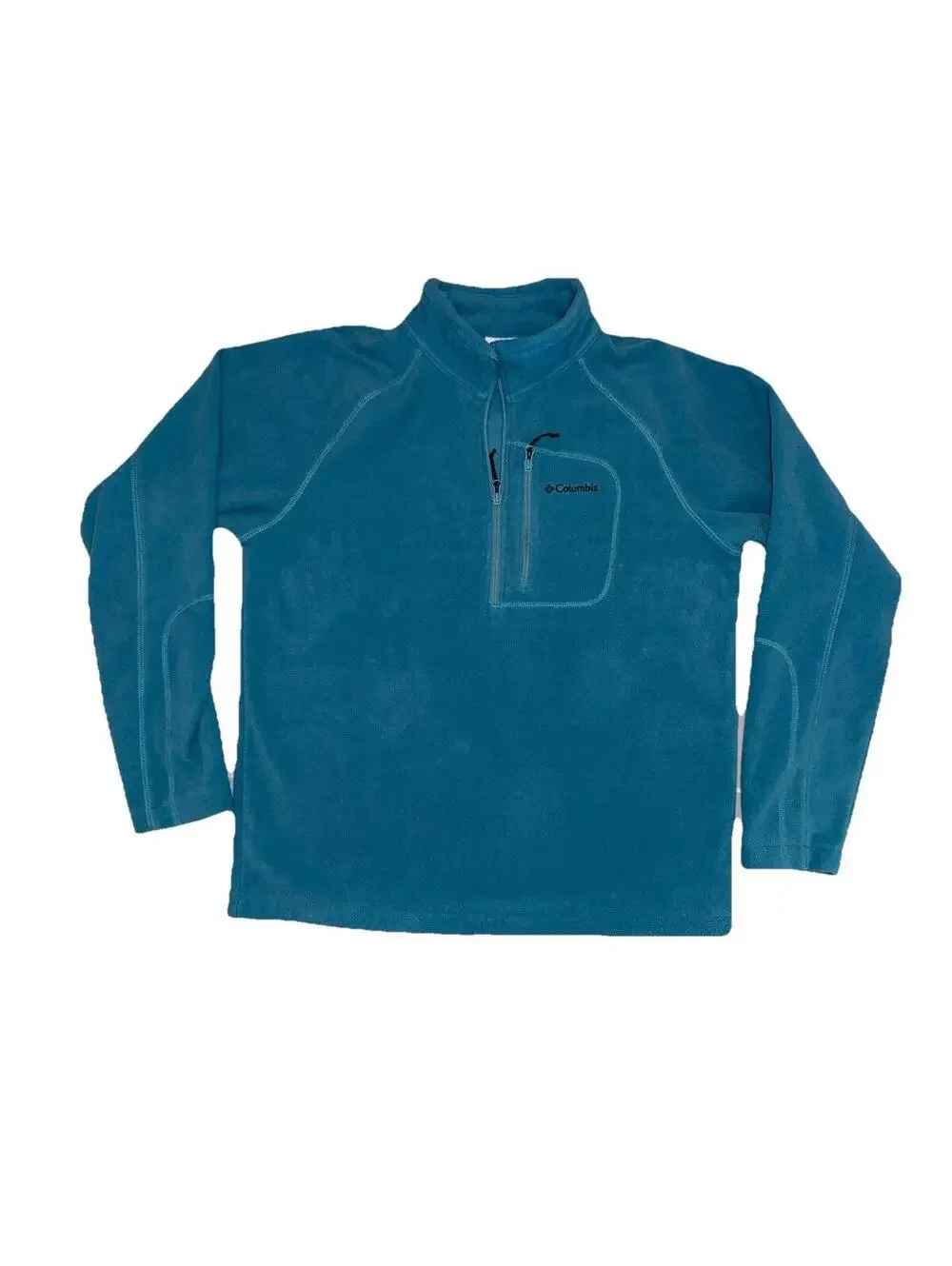 Columbia mens Fleece Pullover Fleece Sweater sz L Blue Outdoor HIking active